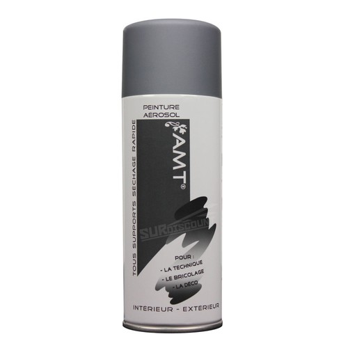 Bombe peinture gris mat - bombe, de